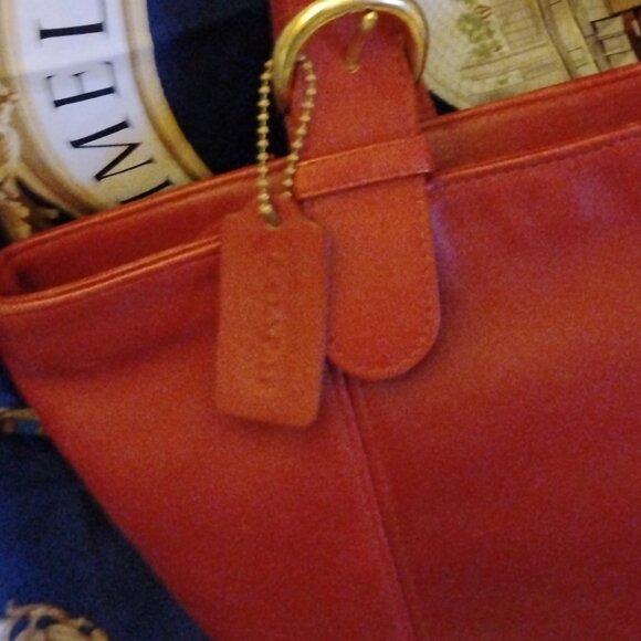❤️ COACH Red 4133 Waverly Bag + Red Coach Fob - Picture 3 of 10